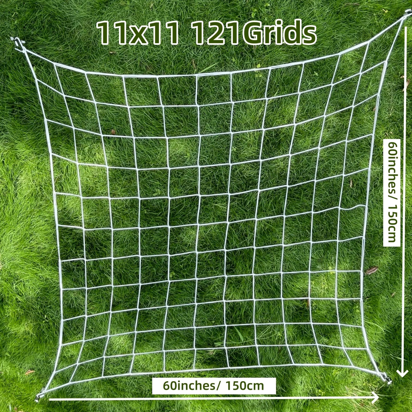 4'' Mesh Grow Zelt-Spaliernetz, robustes elastisches Pflanzennetz mit Stahlhaken, flexible Hydrokultur-Unterstützung für die Gartenbau