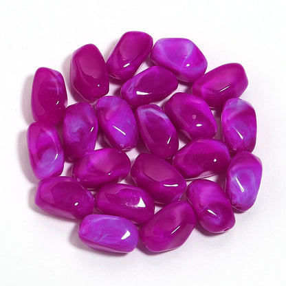 20 Teile/los Unregelmäßige Doppel Farben Acryl Perlen für Schmuck Machen Meteorit form Lose Spacer Perlen DIY Armband Halskette