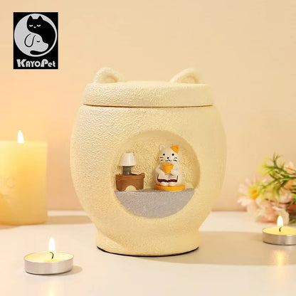 Haustier-Urnenform für Katzen und Hunde, Gedenk-Einäscherungsurne, original handgefertigte Dekoration, Beerdigung, Katzen- und Hundeurne, Gedenkbox