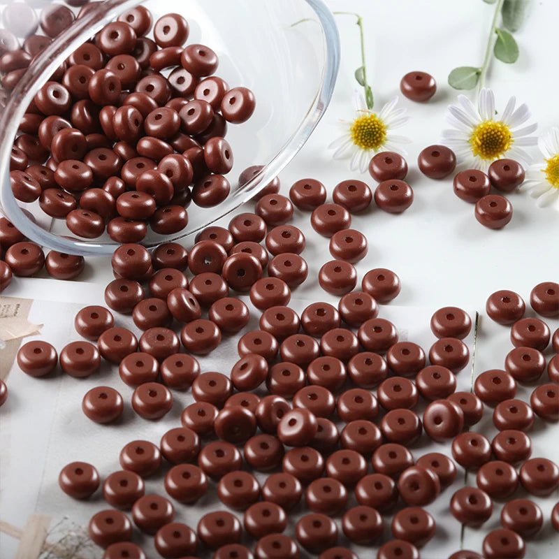 50/100 stücke 3x6mm Neue Glas Seed Bead Abacus Form Spacer Lose Perlen für DIY Schmuck Machen armband Halskette Charms Zubehör