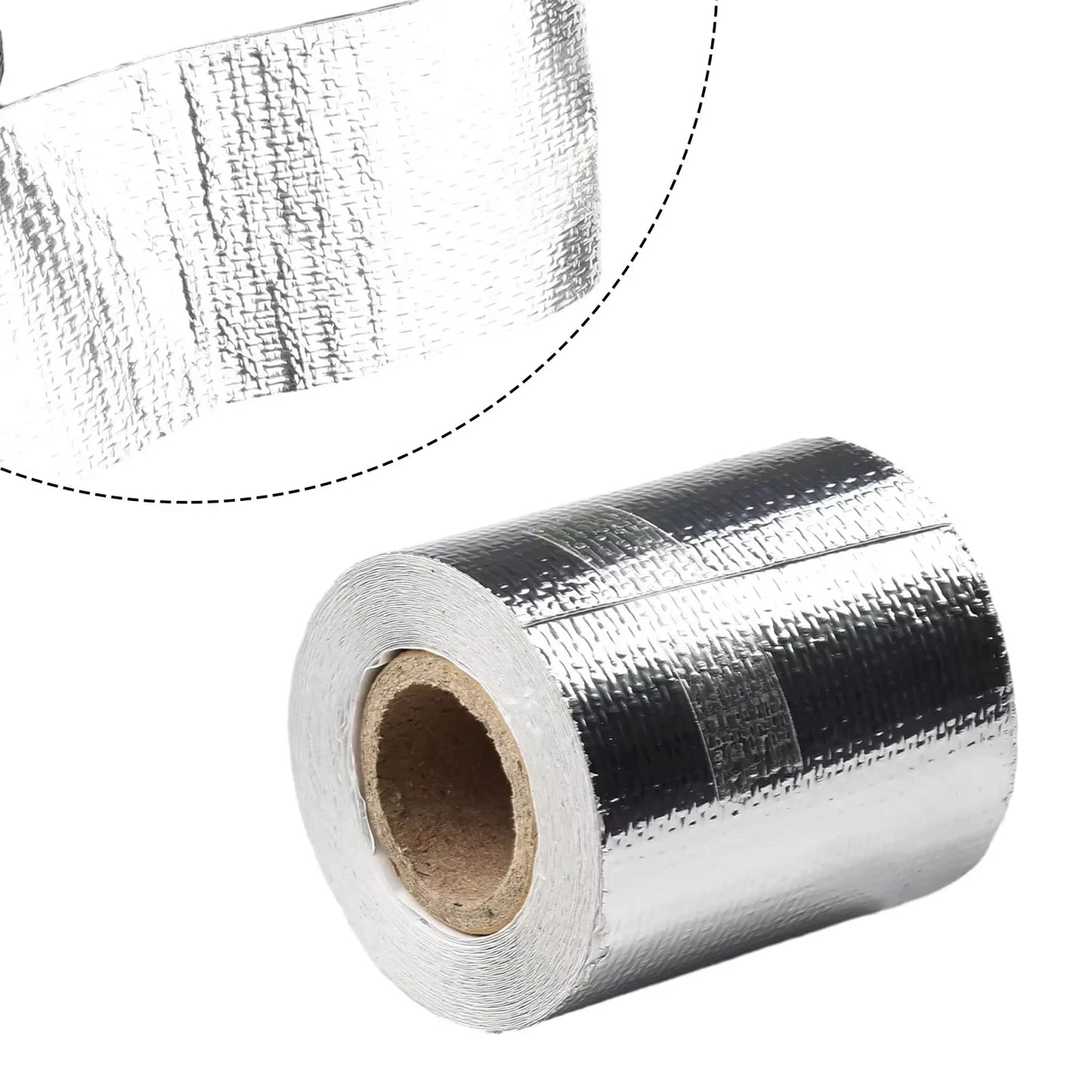 1 Rolle isoliertes HVAC-Aluminiumfolienband, silbernes Pipeline-Band aus Metall, reißfestes HVAC-Band, geeignet für Rohrleitungen und Trockner