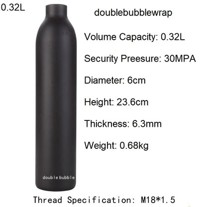 0,22 L-0,5 L Aluminium Flasche Tank 4500 PSI Tank Zylinder Tauchen Aquarium Pflanze CO2 Tank Tauch Sauerstoff Tank gewinde M18 * 1,5