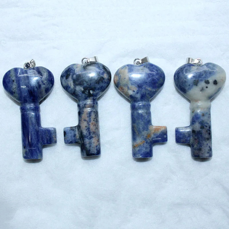 5PCS Naturstein Liebe Herz Schlüsselanhänger Anhänger Kristall Energie Stein Amethyst Rosenquarz Anhänger für DIY Damen Dekoratives Geschenk