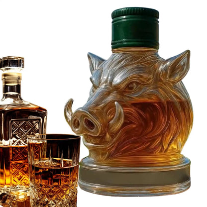 Künstlerischer Whisky-Dekanter aus Glas, Weinausgießer im Tier-Design für das Barregal zu Hause, Wohnzimmerschrank-Dekoration und Party