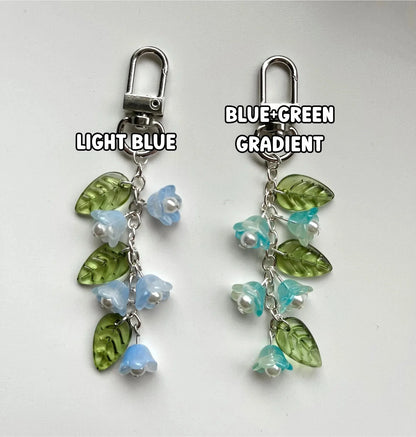 Maiglöckchen Schlüsselanhänger |   Taschenanhänger, handgefertigt |   Blumen, Ästhetik, süß, mädchenhaft, Maiglöckchen |   Geschenke für Sie