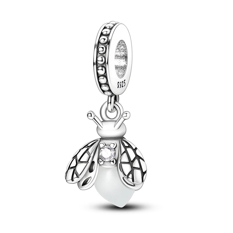 Heißer Verkauf 925er Sterlingsilber Blauwal & Marienkäfer & Engel baumelnder Charm für Armband Boutique Halskette MiNi-Serie Anhänger Geschenk