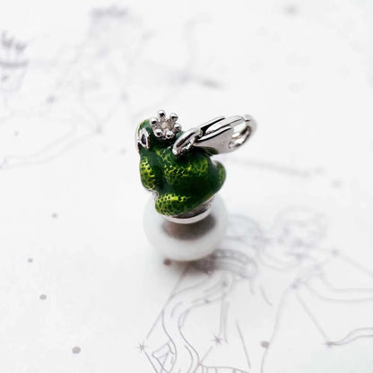 Charme Frosch Mit Perle 925 Sterling Silber Anhänger Neue Mode Schmuck Handgemachte Handwerk Für Frauen Männer