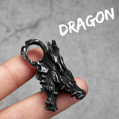 Retro Drachen Kopf Männer Halsketten Edelstahl Anhänger Kette Frauen Punk Mode Schmuck Neue In Zubehör Geschenke Großhandel