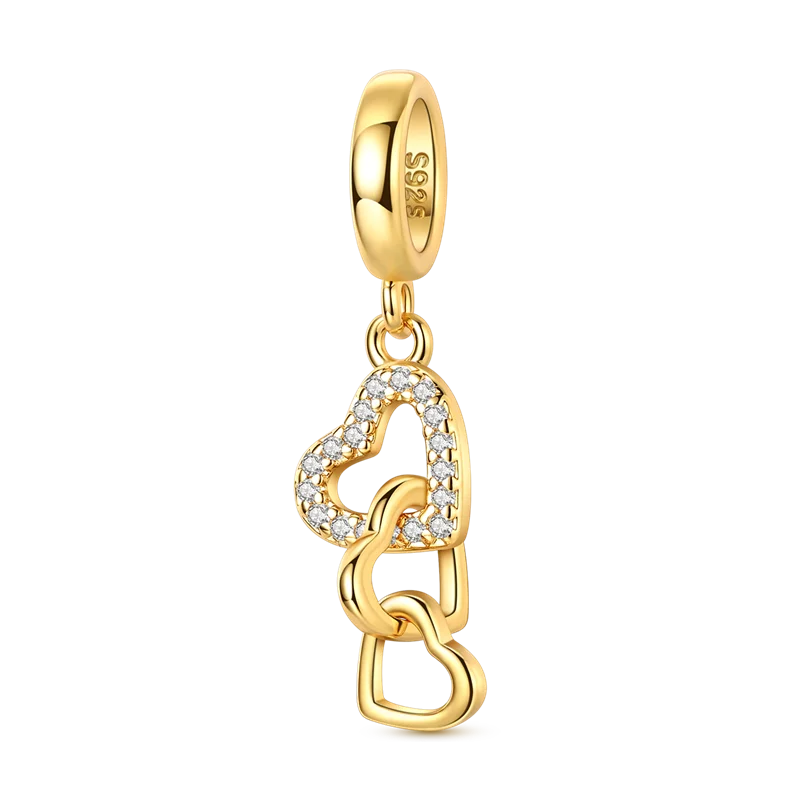 Golden Series Charms aus 925er-Sterlingsilber, zu öffnender Wal-Schmetterlings-Sonnen-Anhänger, CZ-Zirkon, passend für Original-Armbänder, DIY-Schmuck