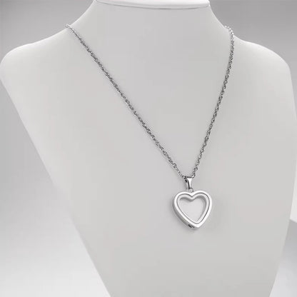 Glas Feuerbestattung Schmuck Halskette für Asche Herz Memorial Medaillons für Asche Edelstahl Andenken Urne Asche Anhänger