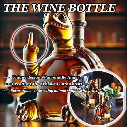 250 ml Lustige Mittelfinger Whisky Glas Dekanter Ente Schildkröte Hund 10 Unzen Glas Whisky Wein Flasche Statue Dekoration für Bar Hause