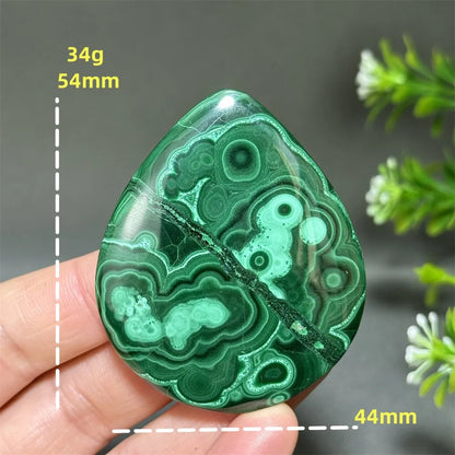 Natürlicher, hochwertiger Malachit in Tropfenform, zum Polieren, DIY, Quarz, Energietherapie, Meditation, Reiki, Hexerei, Heimdekoration, Geschenk
