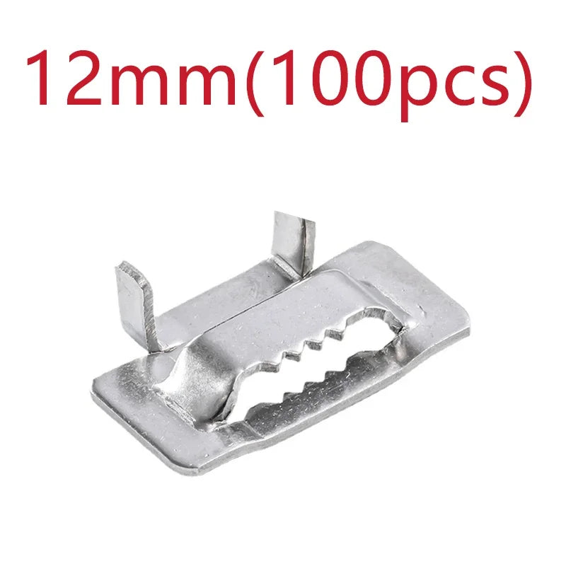 304 Edelstahl Kabelbinder Reel Self-Locking Zip Kabelbinder Schnalle Elektrische Box Industriellen Pipeline Zahn Schnalle Stecker