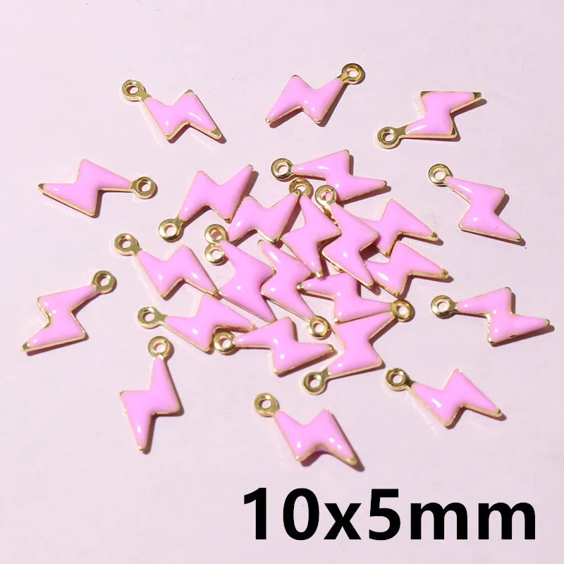 20 Stück Edelstahl Emaille Dolphin Lightning Moon Charms Anhänger für Ohrringe Armband Halskette DIY Schmuck Herstellung Zubehör