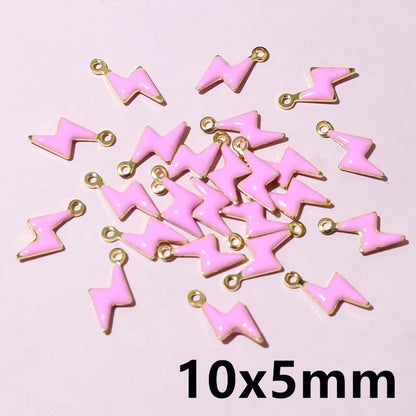 20 Stück Edelstahl Emaille Dolphin Lightning Moon Charms Anhänger für Ohrringe Armband Halskette DIY Schmuck Herstellung Zubehör