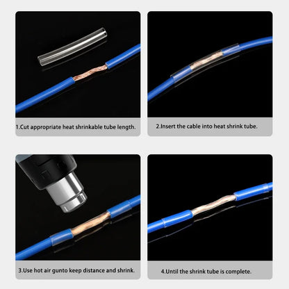Transparenter 2:1 Schrumpfschlauch, Durchmesser 0,6 mm ~ 80 mm, Polyolefin-Schlauch, DIY-Wickeldraht, Reparatur, Kabel, Isolierung, Schutzhülse