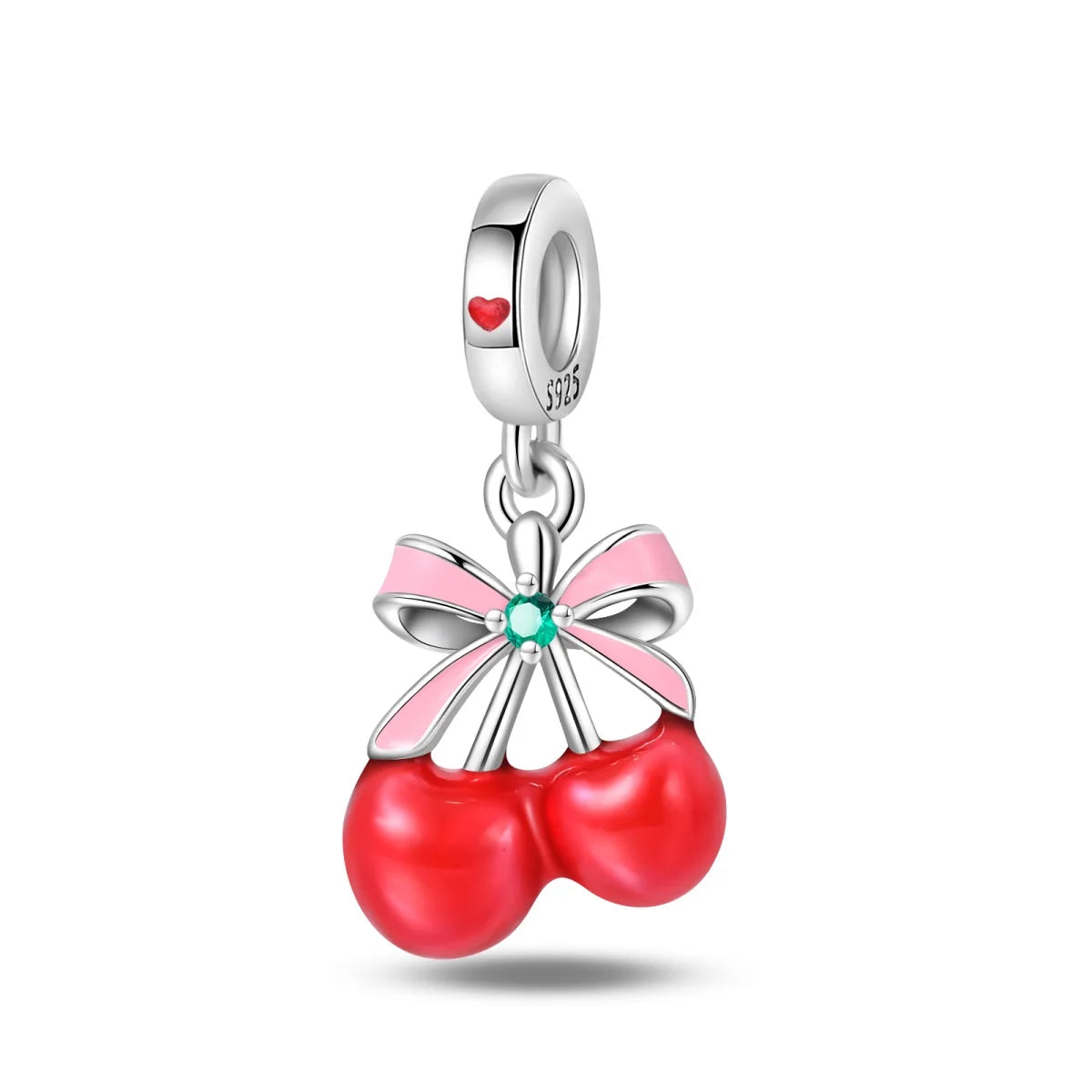 Rote Serie 925er Sterlingsilber Kamera Apfel Herzförmiger Koi Feuerwerkskörper Gott Reichtum Charm Passend für DIY Armband Halskette Partygeschenke