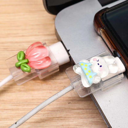 Cartoon Nette Kabel Wickler Für Samsung Xiaomi Huawei Android Handys Tablet Ladegerät Datenkabel Organizer Kunststoff Schutz Abdeckung