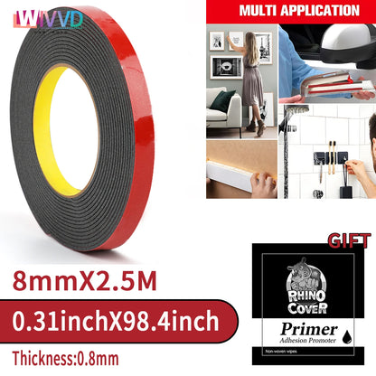 Doppelseitiges Klebeband, Klebeband, 2,5 m, extra starke Doppelbänder, spezielles doppelseitiges Klebeband für Telefon, LCD, Auto-Bildschirm-Reparaturband