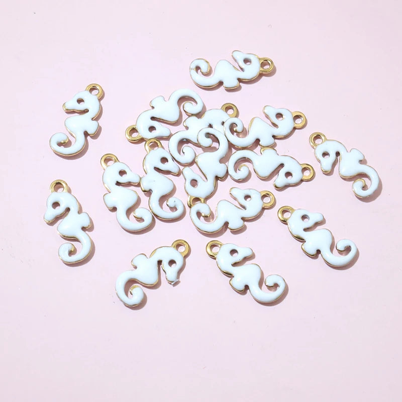 20 Stück 12x6mm Edelstahl Seepferdchen Hippocampus Emaille Anhänger Anhänger Edelstahl DIY Schmuck Herstellung Zubehör Ergebnisse