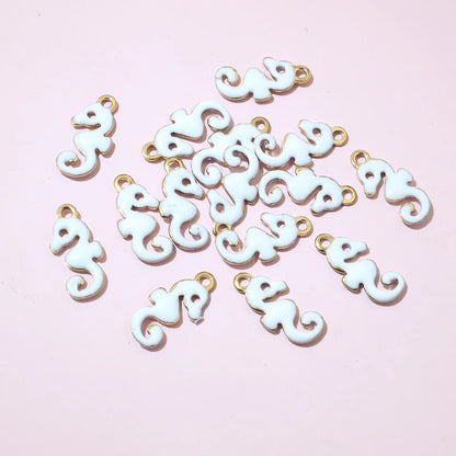 20 Stück 12x6mm Edelstahl Seepferdchen Hippocampus Emaille Anhänger Anhänger Edelstahl DIY Schmuck Herstellung Zubehör Ergebnisse