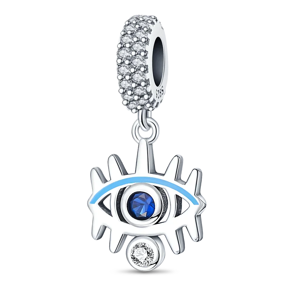 Heißer Verkauf 925 Silber Farbe Evil Eye Charm Dämon Auge Perle Für Original Armband & Armreif DIY Machen Mode Schmuck geschenk