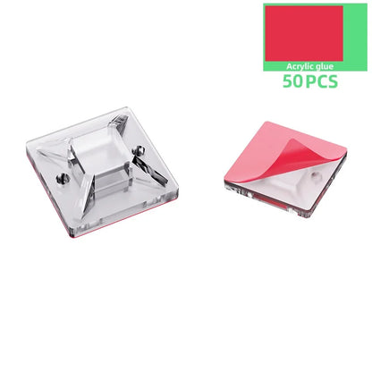 50/100/150 Stück selbstklebende Nylon-Kabelbinder zur Befestigung von Drähten, Organizer, Fixierer, einfaches Kabelmanagement-System, wiederverwendbar, langlebig