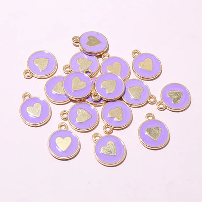20 Stück Emaille Herz Charms Anhänger doppelseitig 14,5 x 12 mm DIY Schmuckherstellung Zubehör Erkenntnisse für Armband Ohrringe Halskette