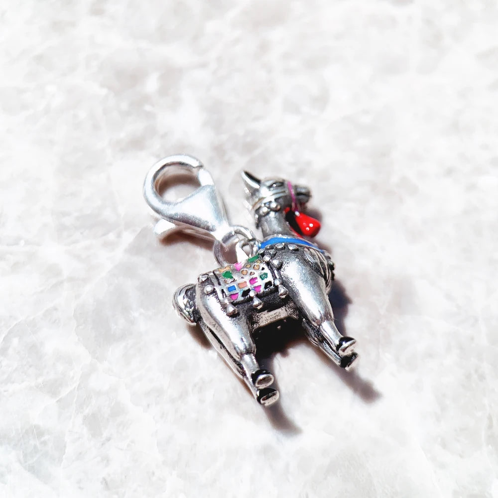 Alpaka Lama Charms Anhänger Echt 925 Sterling Silber Mode Nettes Geschenk Europa Schmuck, Die DIY Für Frauen & Männer