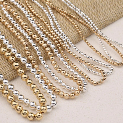 Natürliche Hämatit Stein KC Gold/Silber Farbe Überzogene Perlen Runde Lose Perlen Für Schmuck Machen DIY Armbänder Halskette Zubehör