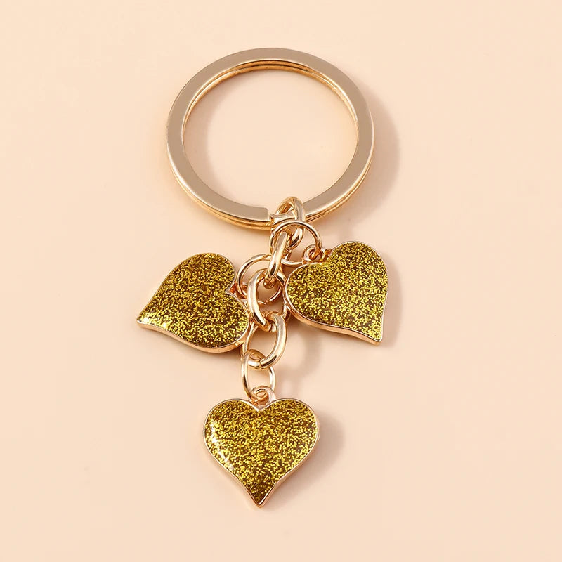 Schöne Bunte Herz Keychain Liebe Schlüsselanhänger Valentinstag Geschenk Schlüssel Ketten für Frauen Mädchen Auto Schlüssel Handtasche Schmuck Zubehör