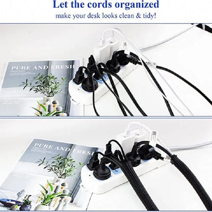 1 m, 3 m, 5 m, geflochtene Kabelhülle, Haustier-Nylon-Wickelhülle für Schreibtisch, PC, TV, Drahtschutz, Kabelmanagement-Wrap