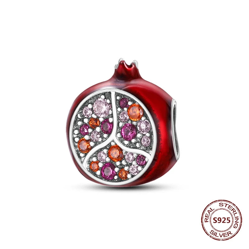 Flugzeug-Charm, 925er Silber, Original-Zirkon, Kleeblatt, Avocado, Charms, Perle, passend für Armbänder, DIY-Schmuck für Frauen, Hochzeitstag, Geschenk