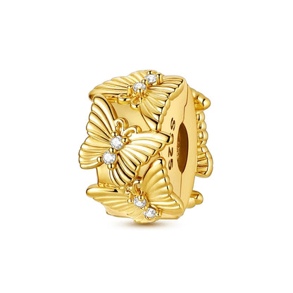 Heißer Verkauf 925er Sterlingsilber Löwenperlen & Chamäleon Baumeln Charm Fit Schlangenarmband Boutique Halskette Goldener Anhänger Geschenk